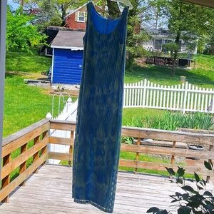 TRIBAL  TURQUOISE DRESS.